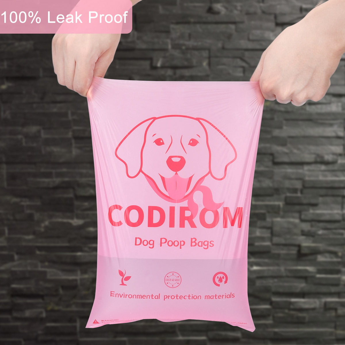Biodegradable Eco-Friendly Dog Poop Bags 300 Counts 20 Rolls-PINK – Codirom